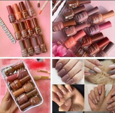 Vibrant Multicolor Nail Polish - Smooth and Even Coverage, Pack of 12