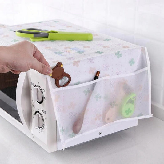 Dust Proof Fridge Cover with 6 Pockets