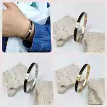 Fashion Black dripping oil Bangle for Women Luxury Inlaid zircon Gold Plated Stainless Steel Bracelets Jewelry