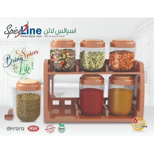 6pcs Spice Rack with Spoon