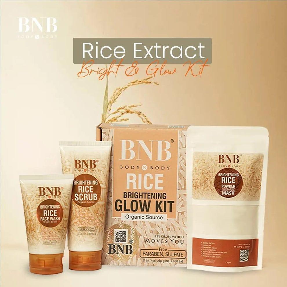Skin Brightening Rice Facial Kit - Whitening and Exfoliating Set