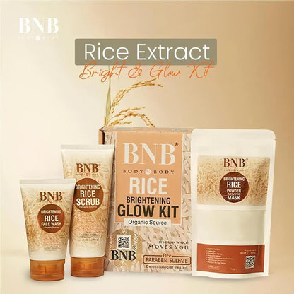 Skin Brightening Rice Facial Kit - Whitening and Exfoliating Set
